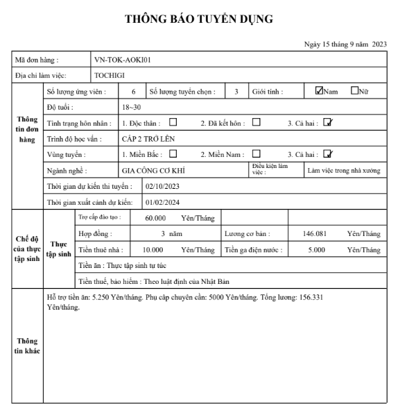 gia công cơ khí tại tochigi