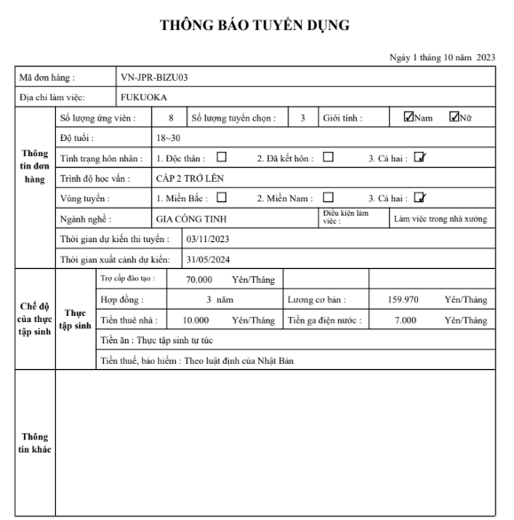gia công tinh tại Nhật Bản