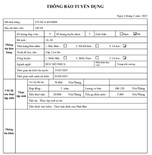 đúc nhựa tại Nhật Bản JVNET