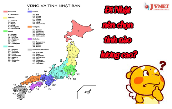 Tỉnh nào lương đi xuất khẩu Nhật Bản cao