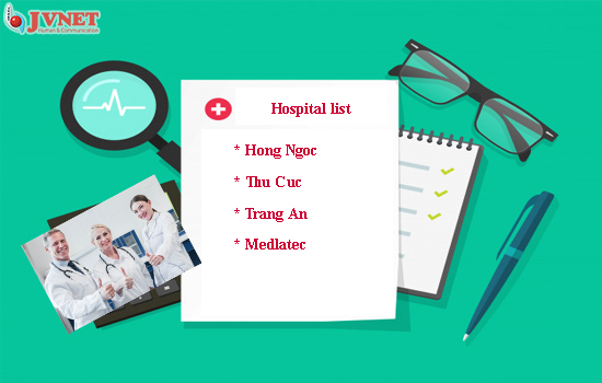 danh sách bệnh viện khám sức khỏe đi Nhật